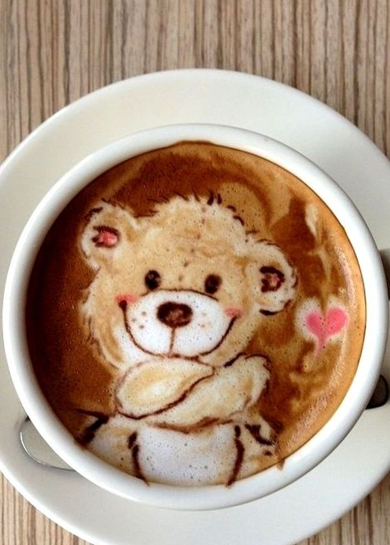 Очень милое доброе утро. Доброе утро, Медвежонок!. С добрым утром Медвежонок. Кофе рисунок. Доброе утро мишка.