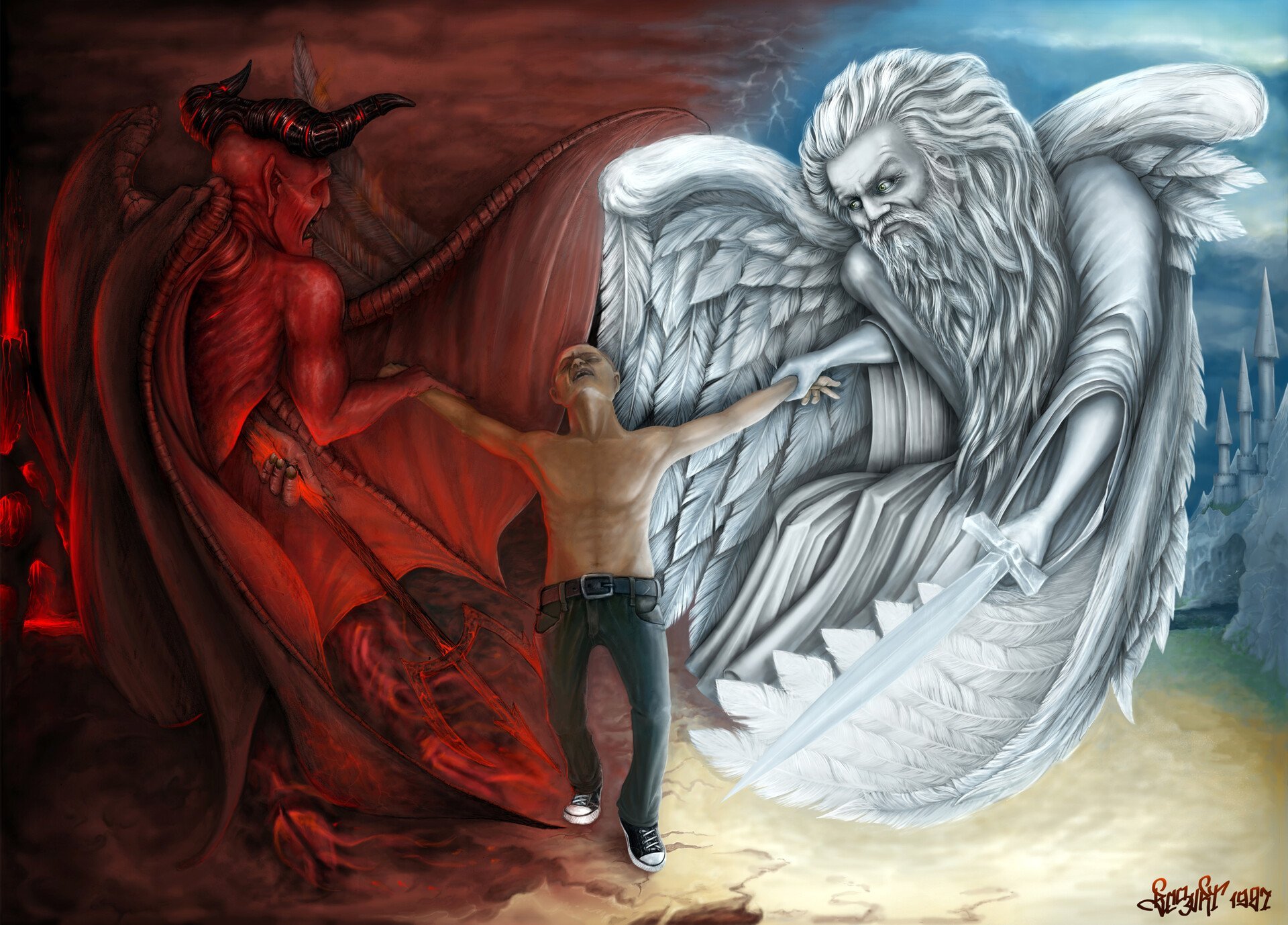 Бог против зла. Ангел Люцифер Морнингстар. Люцифер дьявол сатана Мефистофель. Люцифер ангел или демон.