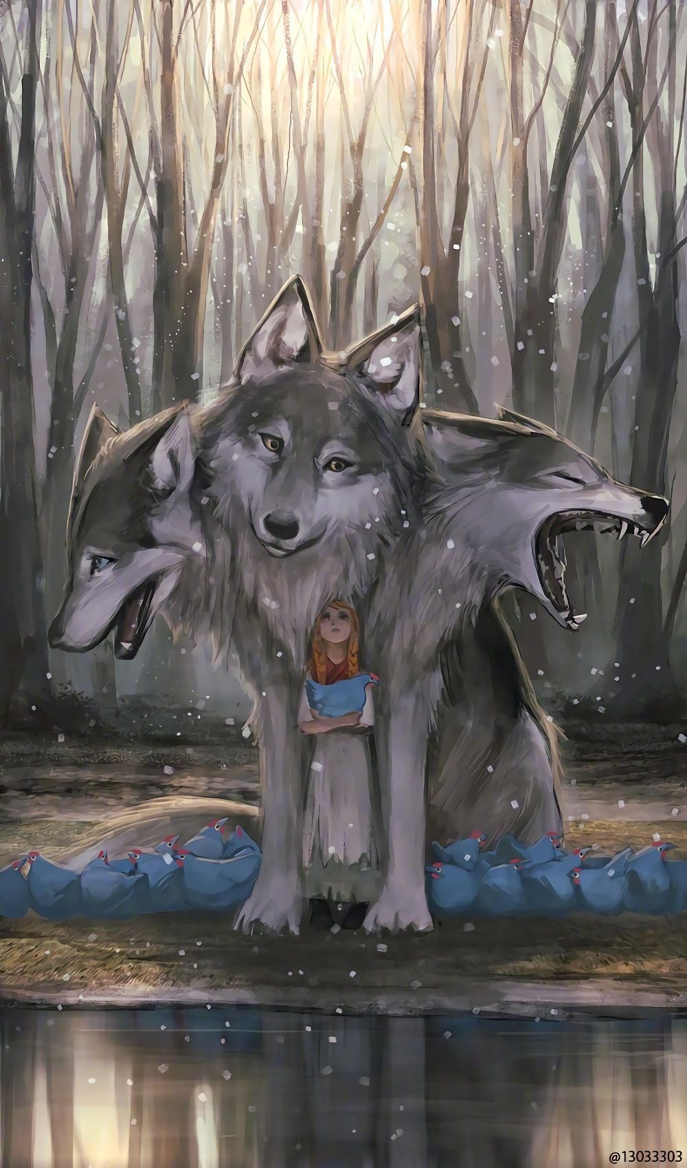 Хаски сказки разбор. Волк фэнтези. Волк сказочный. Волк арт. Красивые сказочные волки.
