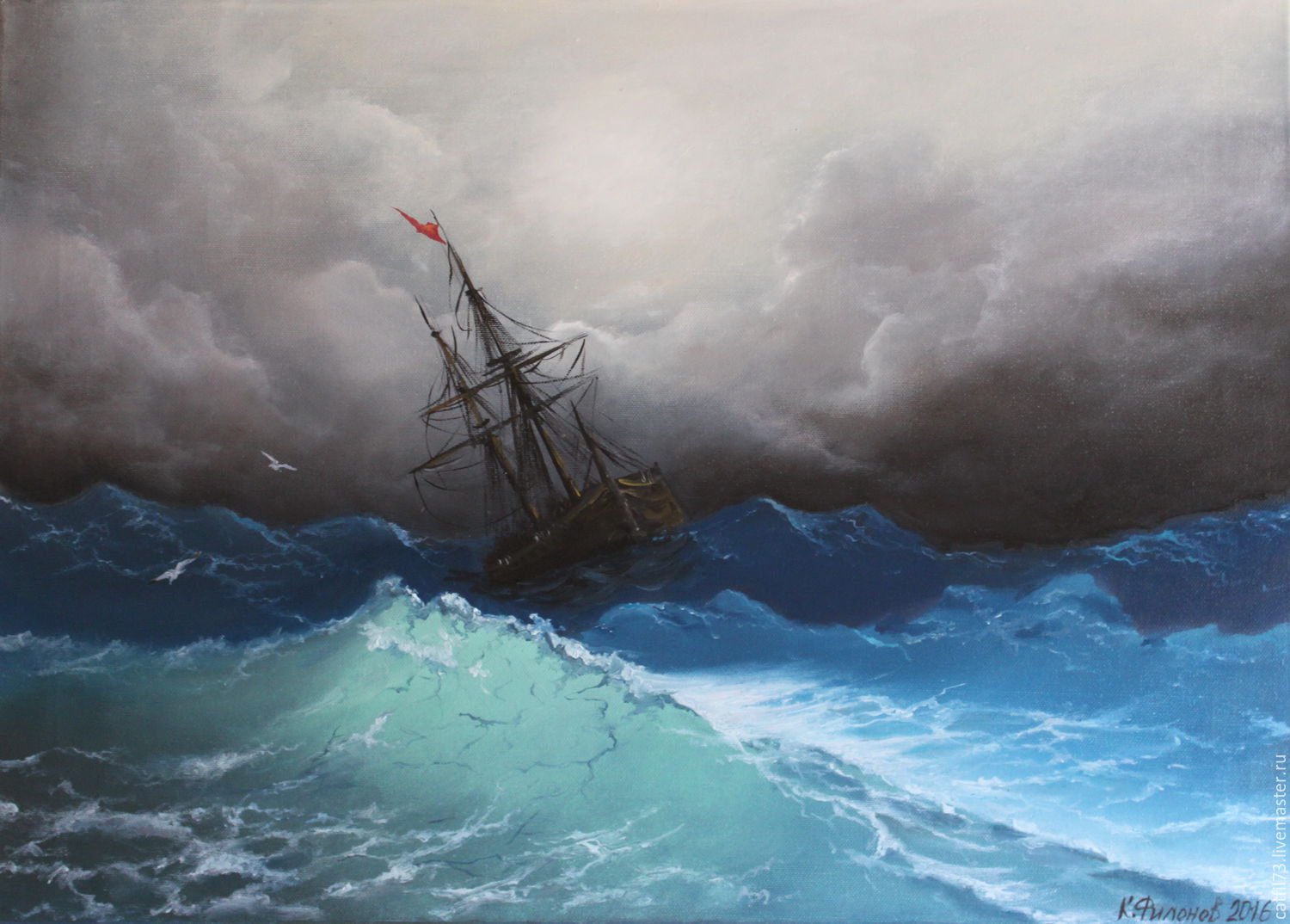 Штиль буря. Картина шторм Айвазовский. Айвазовский корабль среди бурного моря 1887.