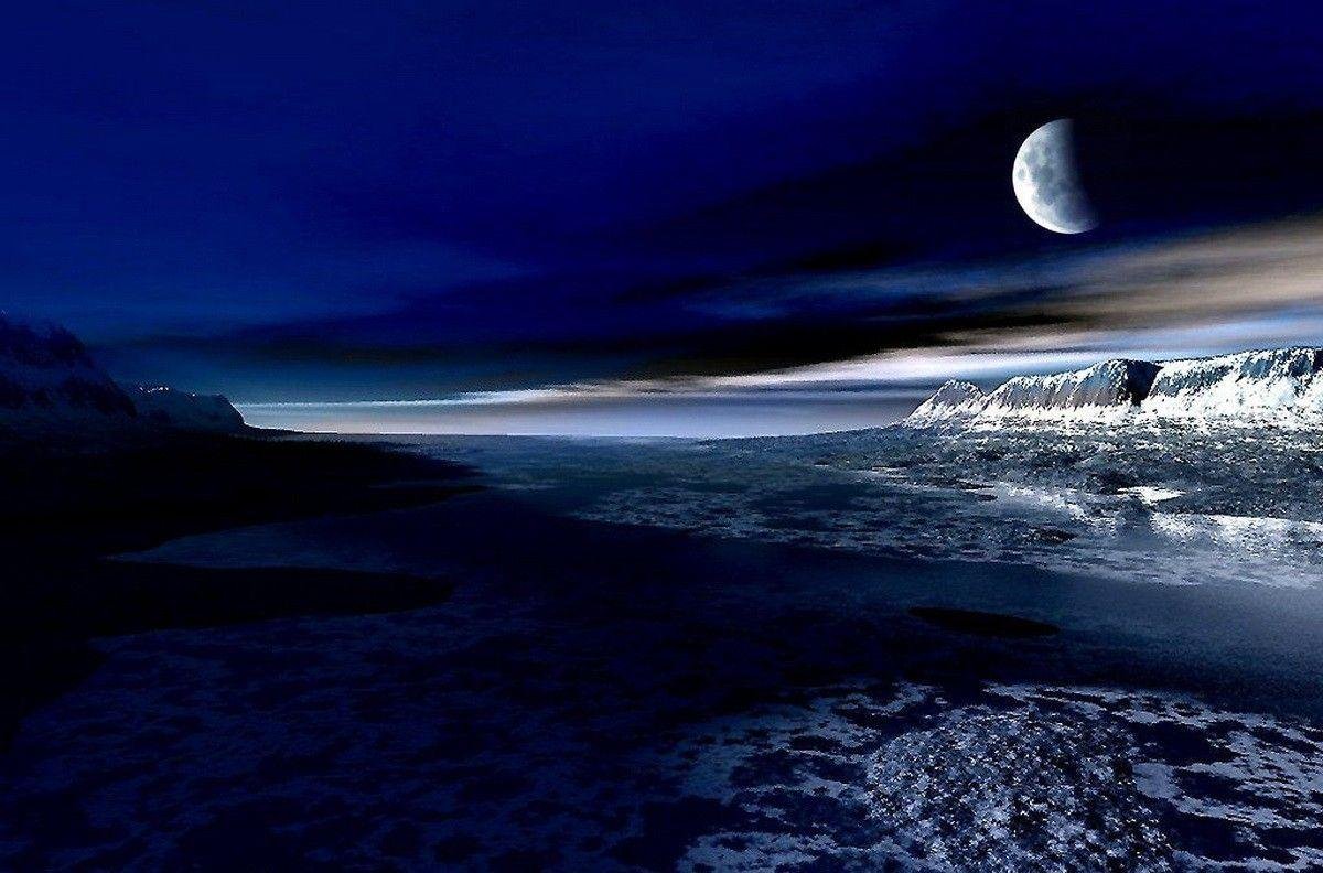 Притяжение воды в океанах луной. Ночь в море. Ночное море. Луна и море. Океан ночь Луна.