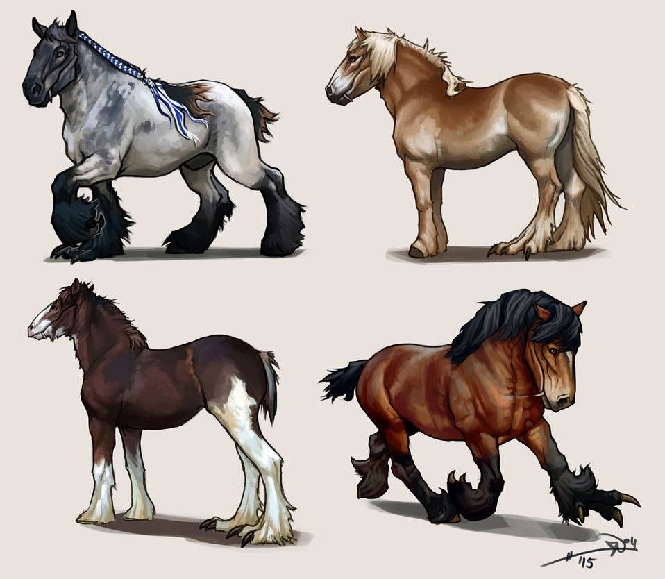 Арты лошадей гибриды