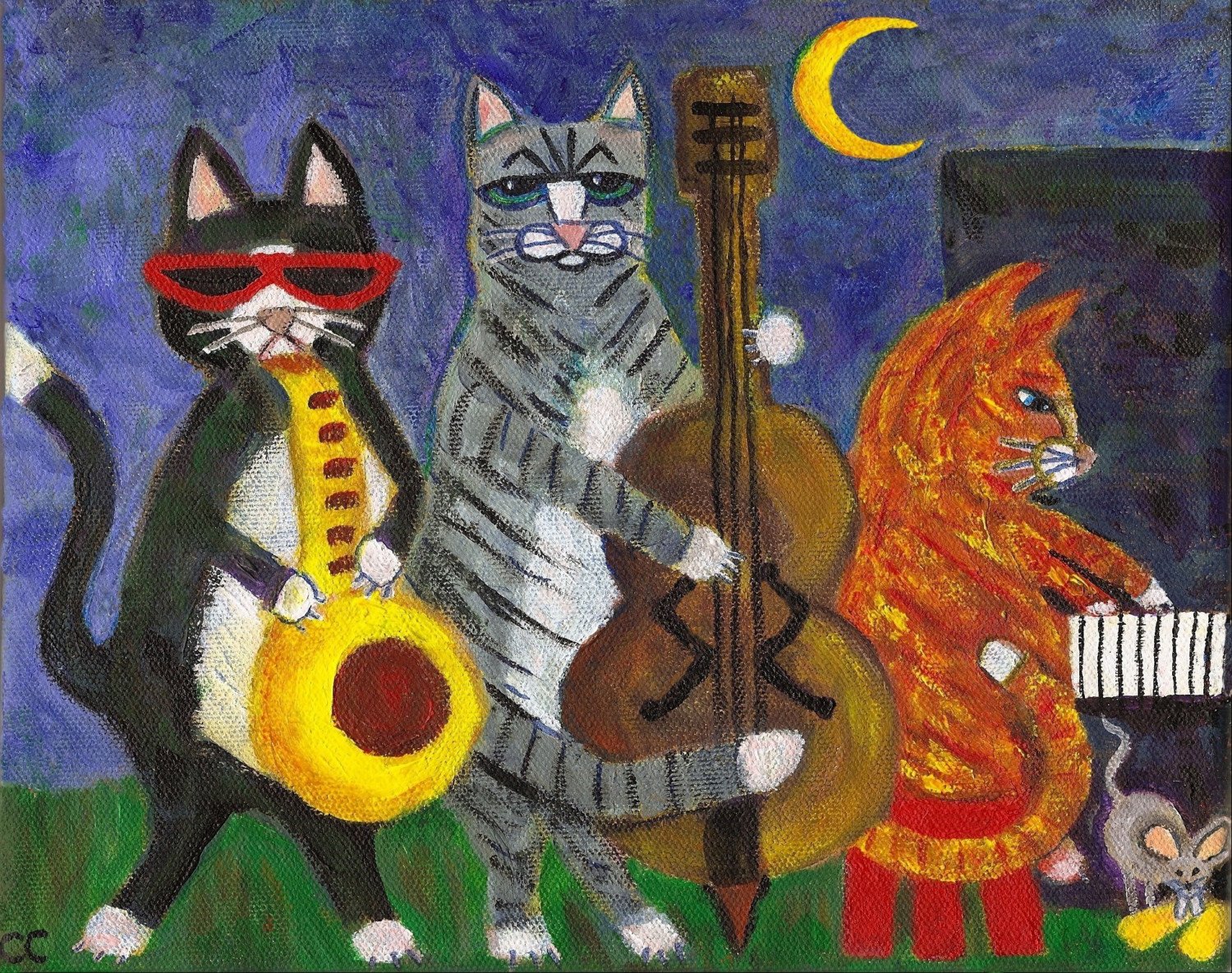 Включи кот петь. Коты музыканты. Кошачий джаз. Котик музыкант. Композиция с котами.