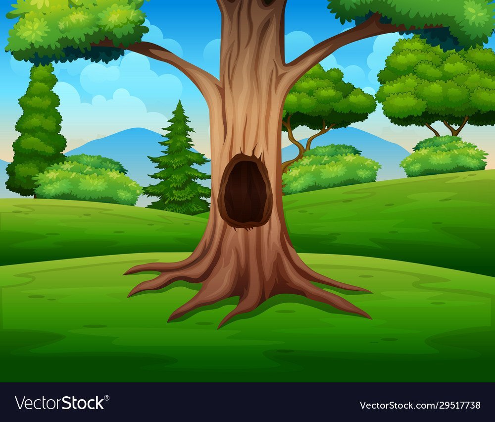 Сказочное дерево с дуплом