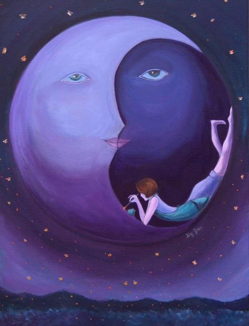 Солнце и луна любовь. Необычная Луна. Обнять луну. Сиреневая Луна. Луна иллюстрация.