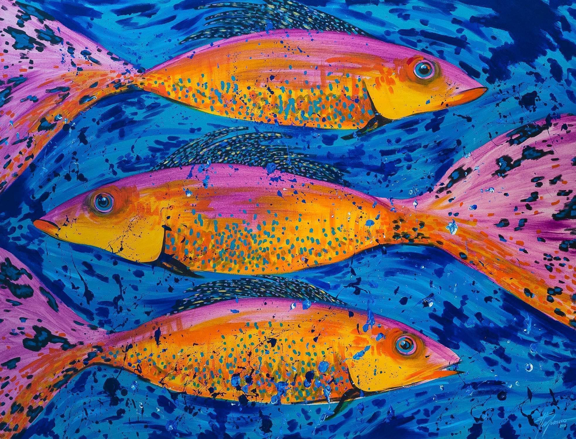 Полотно рыба. Разноцветные рыбы. Рыбы в абстрактной живописи. Рыбки живопись акрилом. Цветные рыбки.