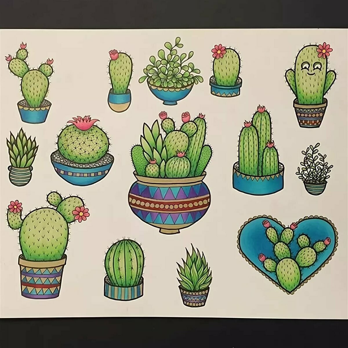 Картинки кактуса для срисовки