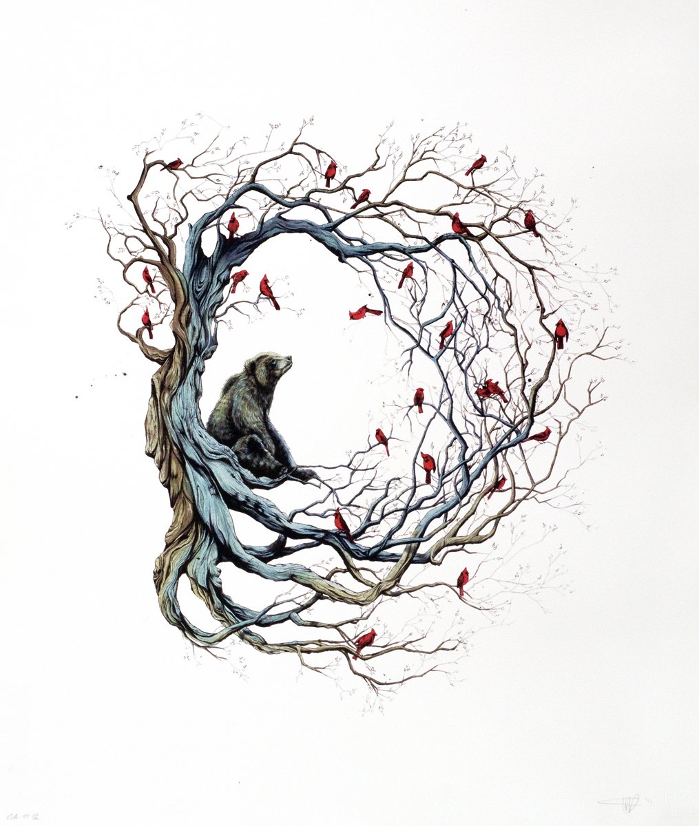 Картинка гнездо на дереве