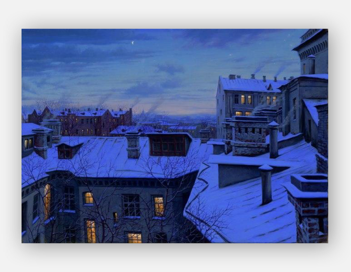 Город тихие вечера. Пейзажи Алексея Бутырского.
