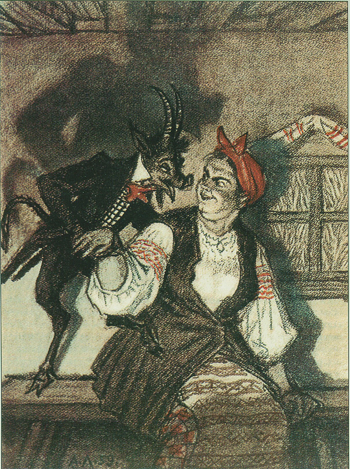 Гоголь ночь перед рождеством черт. Иллюстрации Солоха Гоголь. Вечера на хуторе близ Диканьки Солоха и черт. Ведьма Солоха Гоголь.