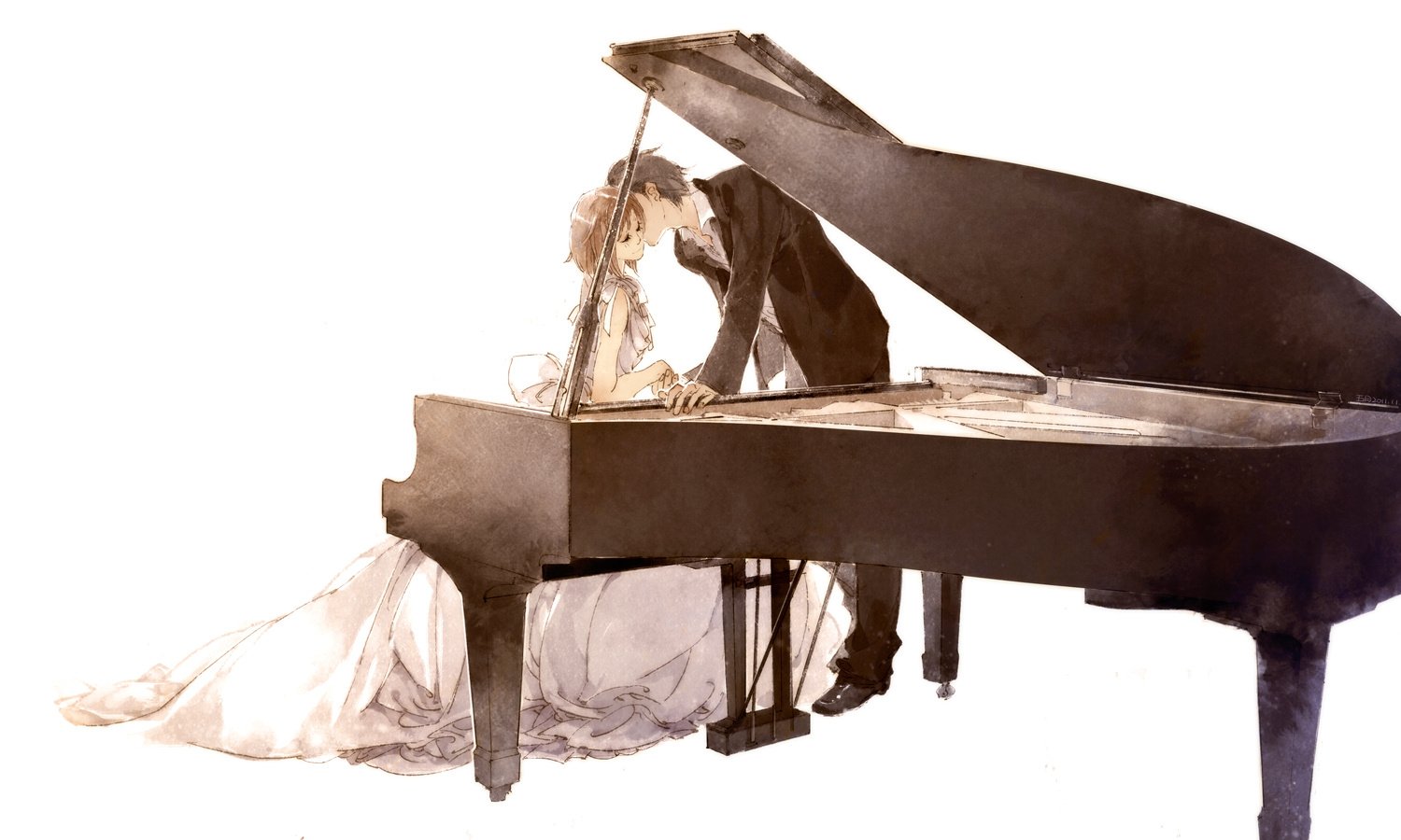 Стоять около рояли. Девушка и пианино арт. Пианино арт. Девушка за пианино арт.
