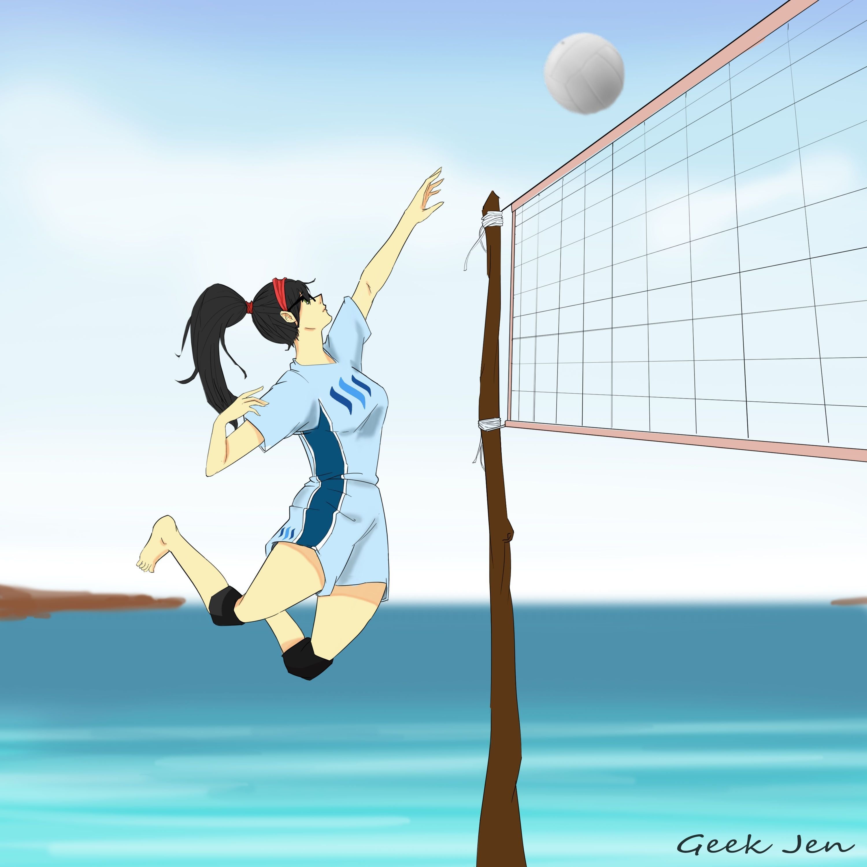 Рисунок волейболиста