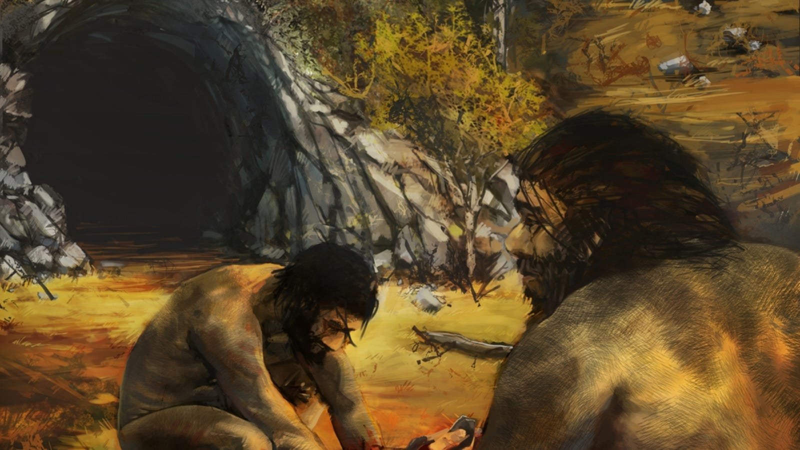 Первобытное состояние. Каменный век неандертальцы. Первобытные люди. Древние люди.