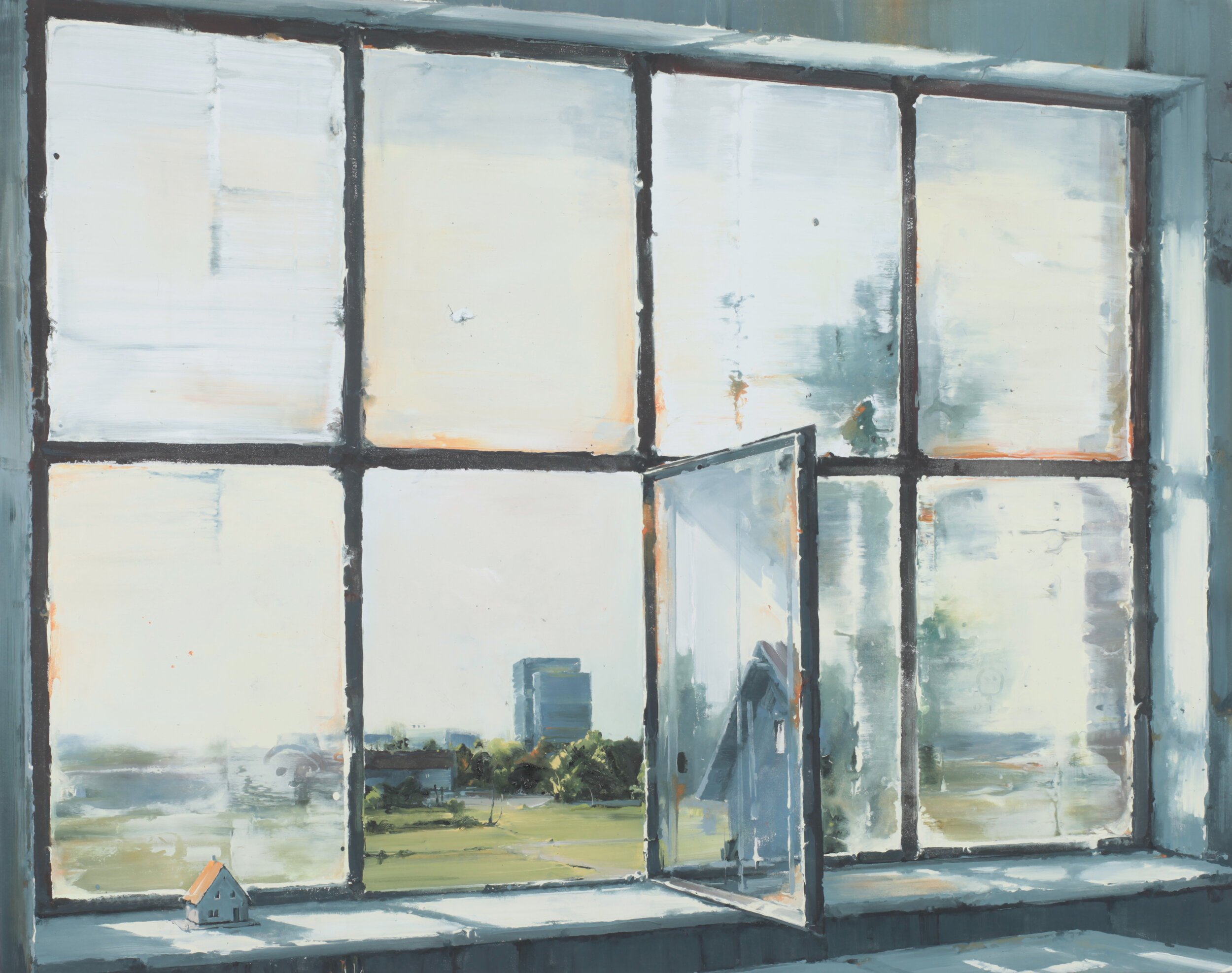 Открытая картина. Окна в современной живописи. Вид из окна акварелью. Пейзаж из окна акварелью. Картина с окнами современное.