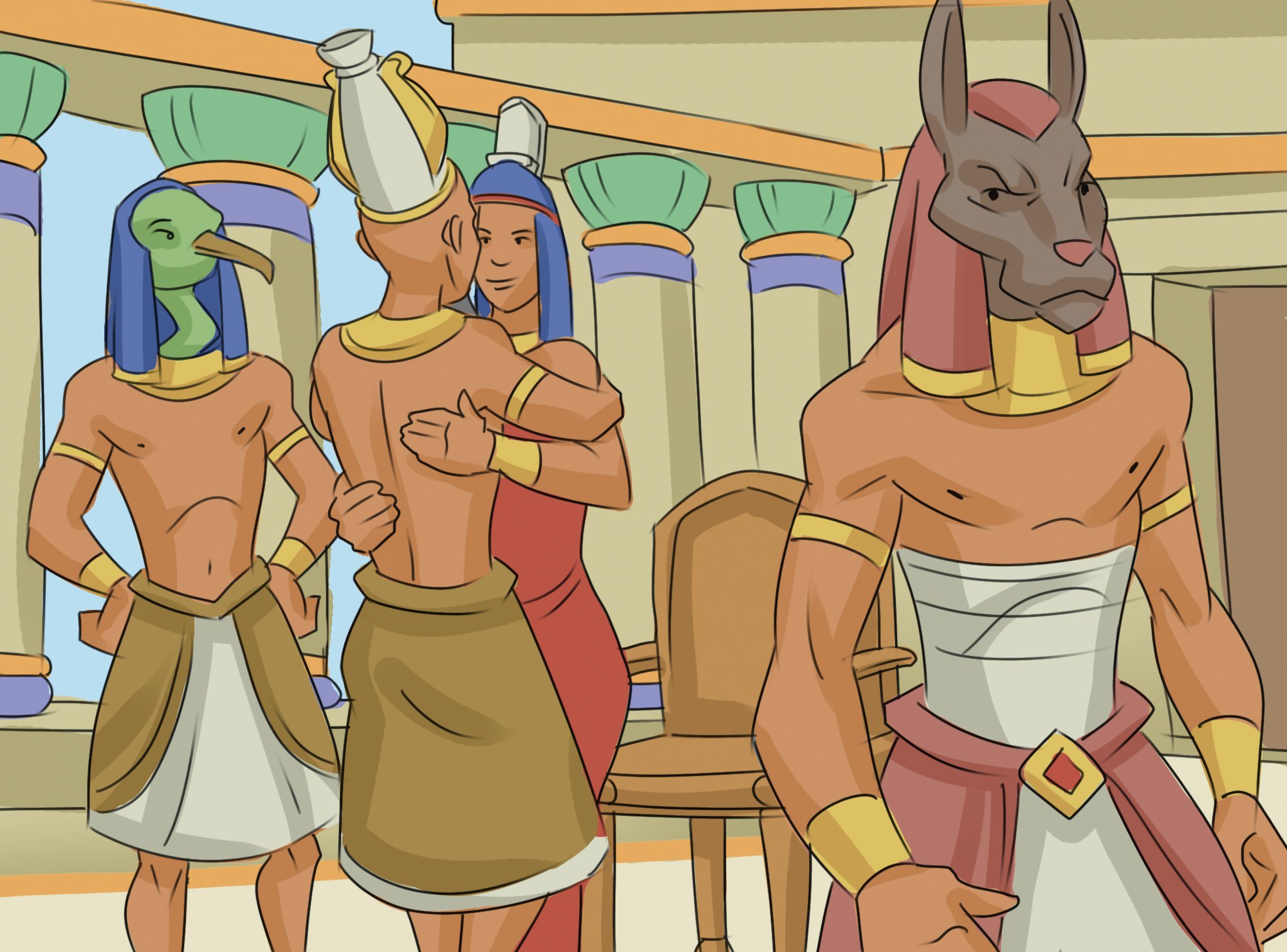 Тет ра. Тутенштейн Анубис. Тутенштейн боги. Боги Египта Осирис и сет. Исида и Осирис египтус.