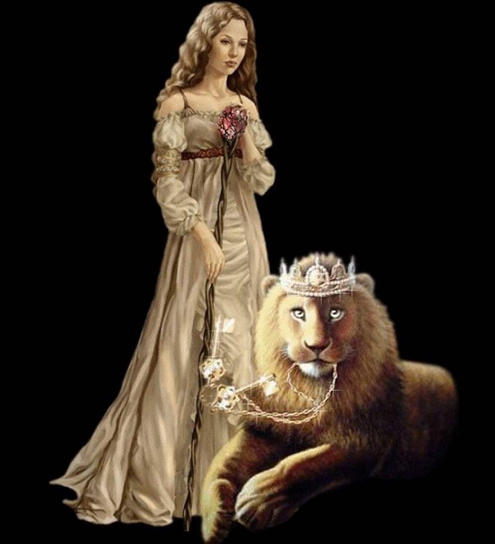 Левая королева. Женщина Лев. Принцесса и Лев. Девушка и Лев. Красивая девушка со львом.