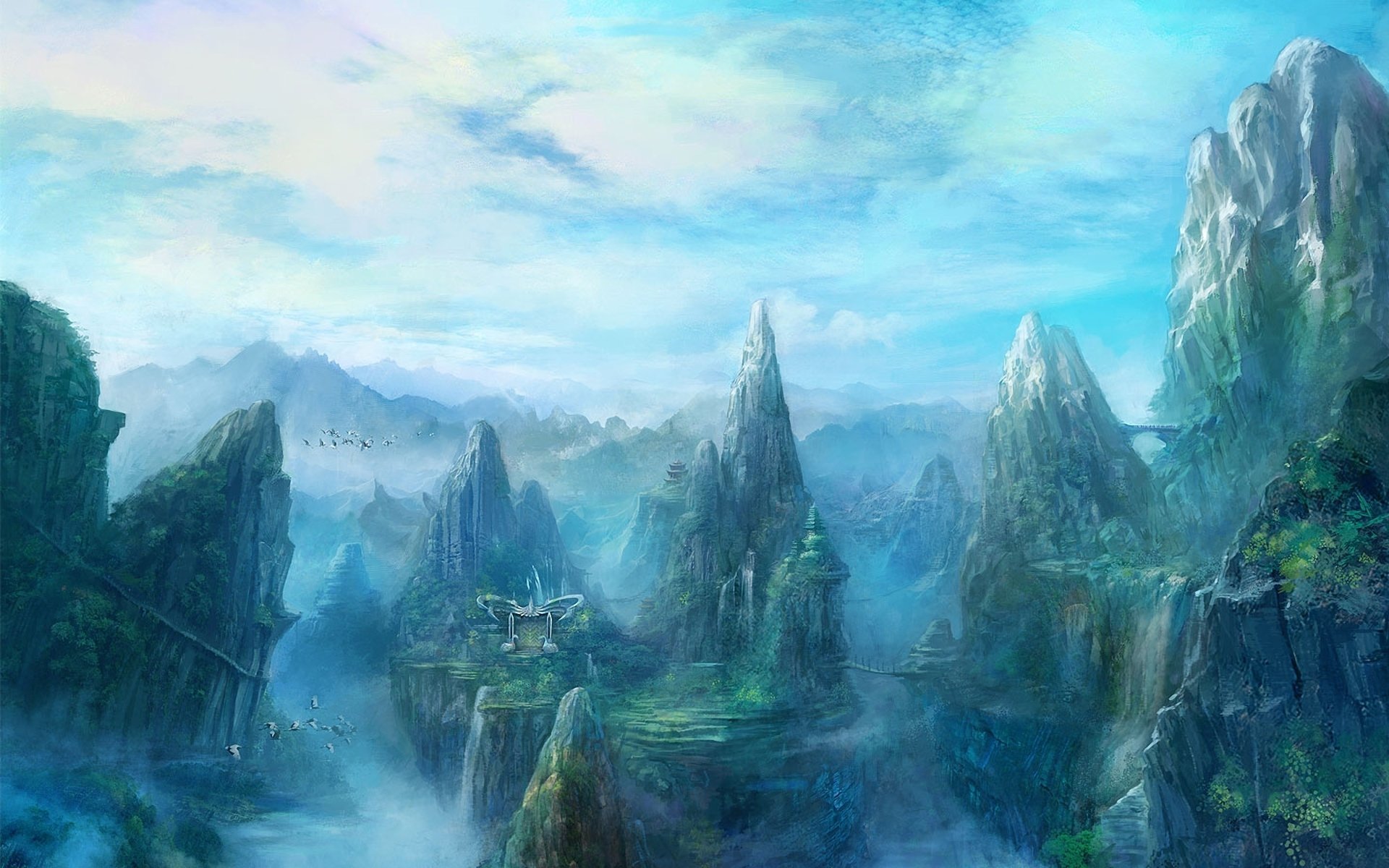 Fantasy world 3. Фантастические пейзажи. Фэнтези пейзажи. Сказочные горы. Сказочные фантастические пейзажи.