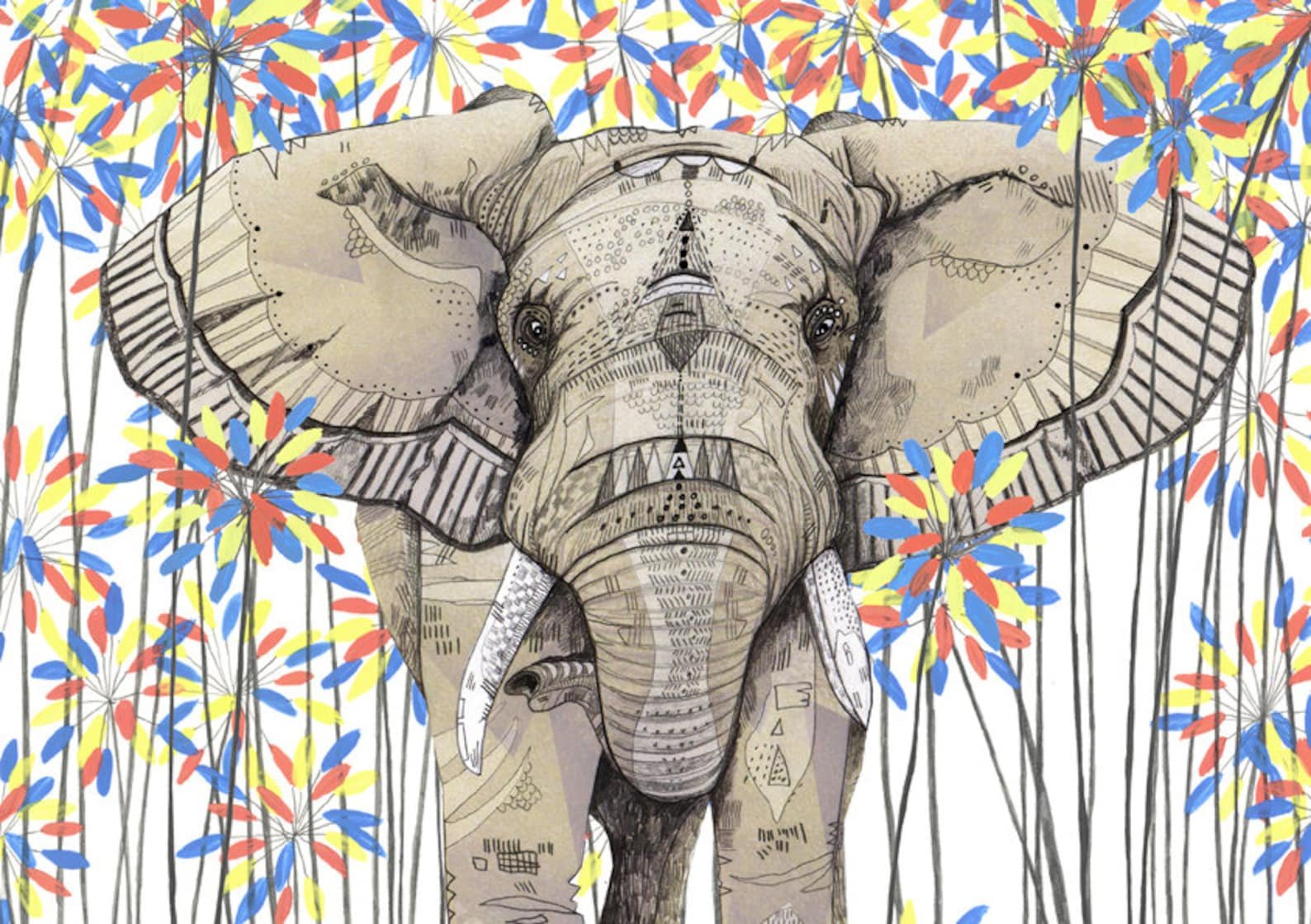 Elephants time. Стив Коннер слон. Стилизованные слоны. Слоны Графика. Слон рисунок.