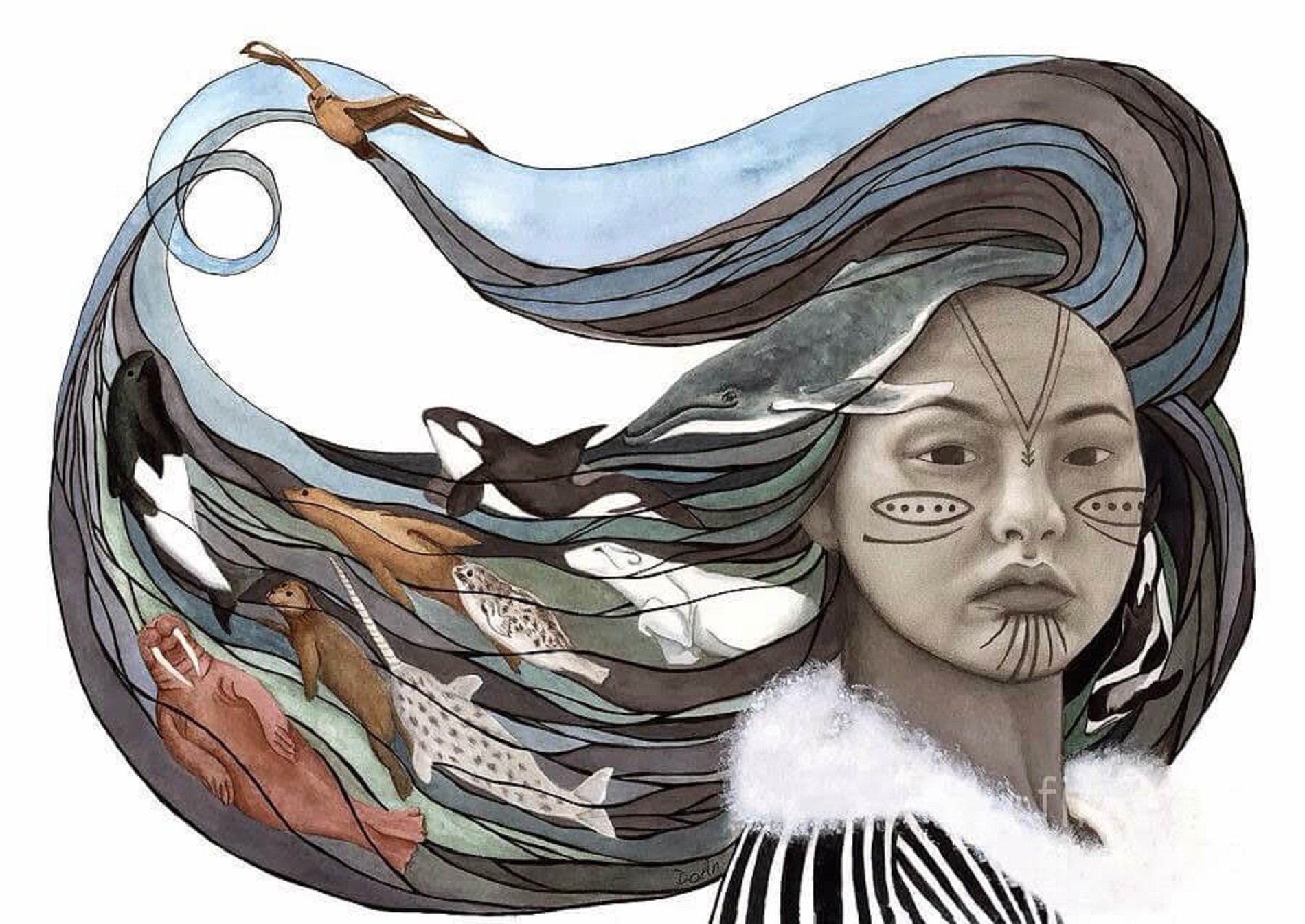 Бог этническая. Седна мифология инуитов. Седна эскимосская богиня. Седна мифология Эскимосы. Седна богиня морей.