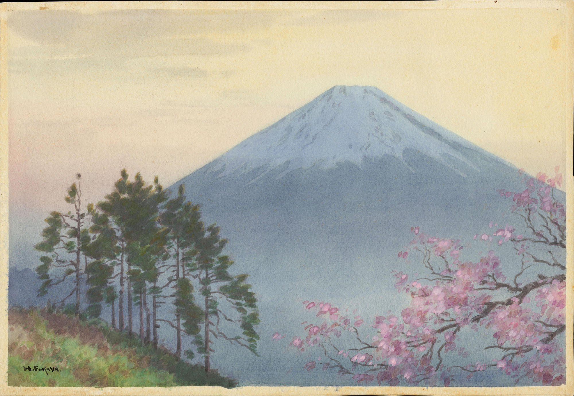 Фудзияма нагаева. Гора Фудзияма в Японии живопись. Гора Фудзияма в Японии 19 века. Японская живопись гора Фудзи. Гора Фудзияма гравюра.