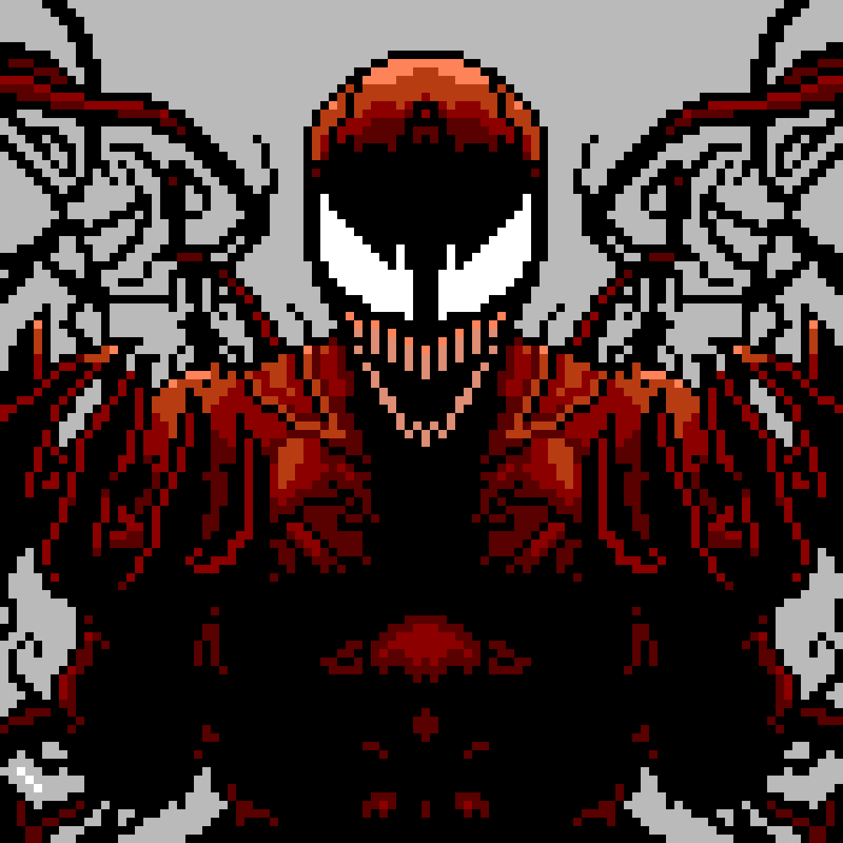 Веном пиксельарт. Человек паук Веном и Карнаж. Веном человек паук пиксель арт. Человек паук спрайт Карнаж.