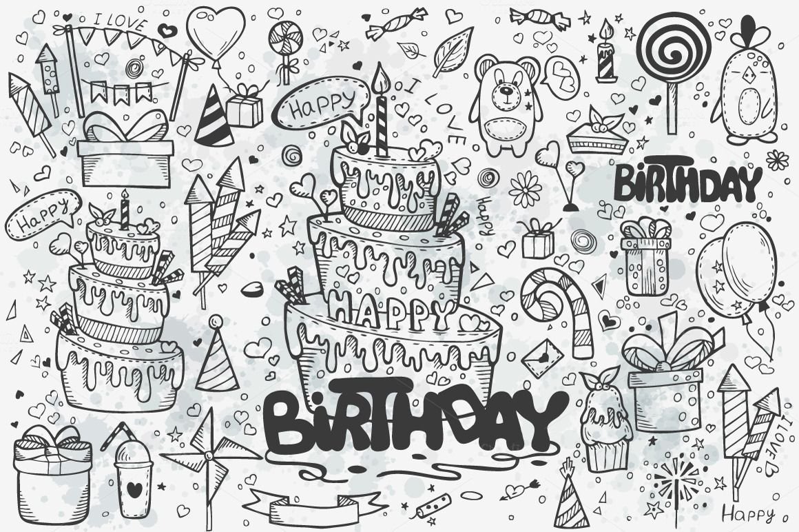 Черно-белые открытки с днем рождения - скачать бесплатно ЧБ открытки с днем рождения