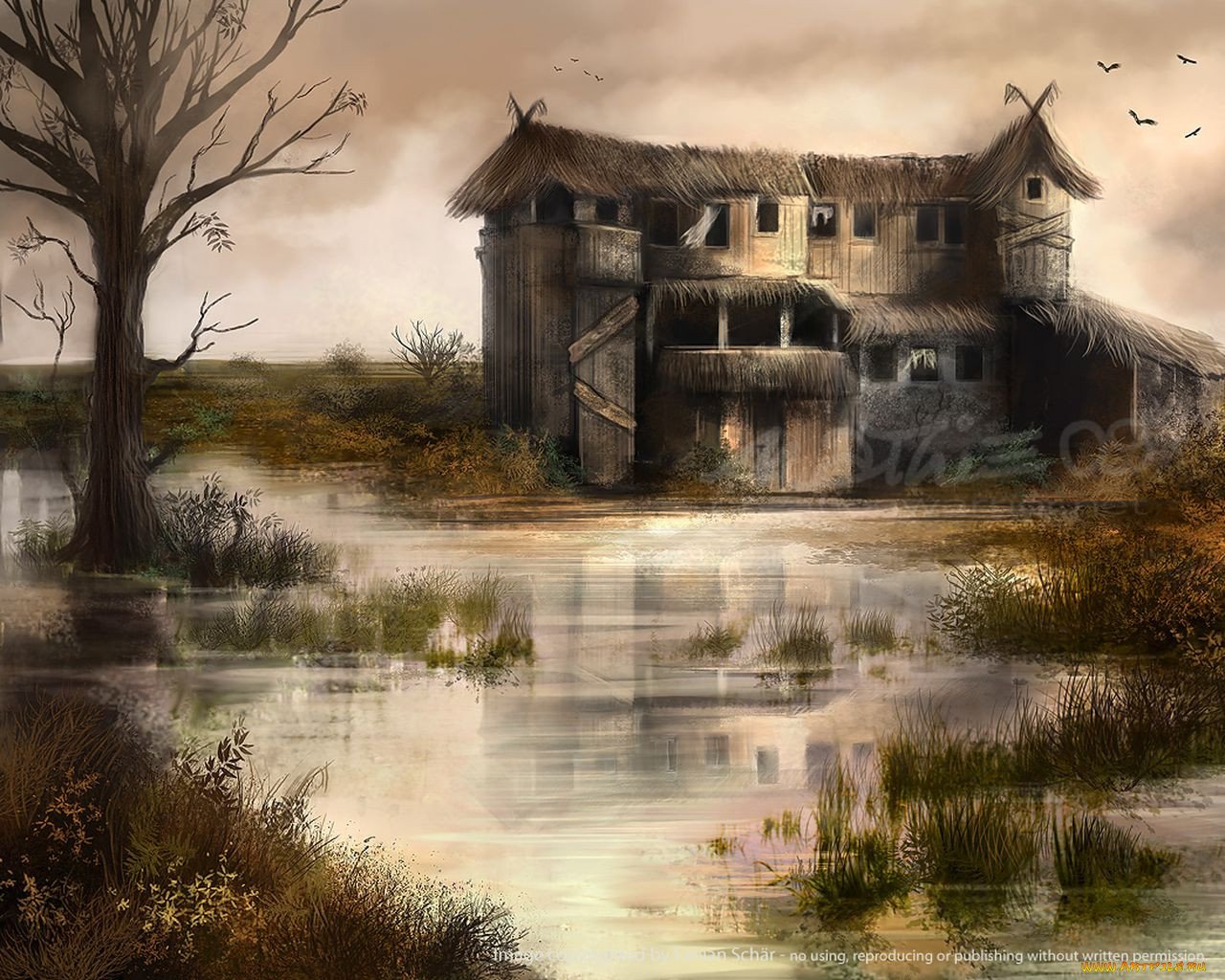 Дом у реки ужасы. Домик на болоте. Заброшенный дом на болоте. Картина заброшенный дом. Дом у болота.