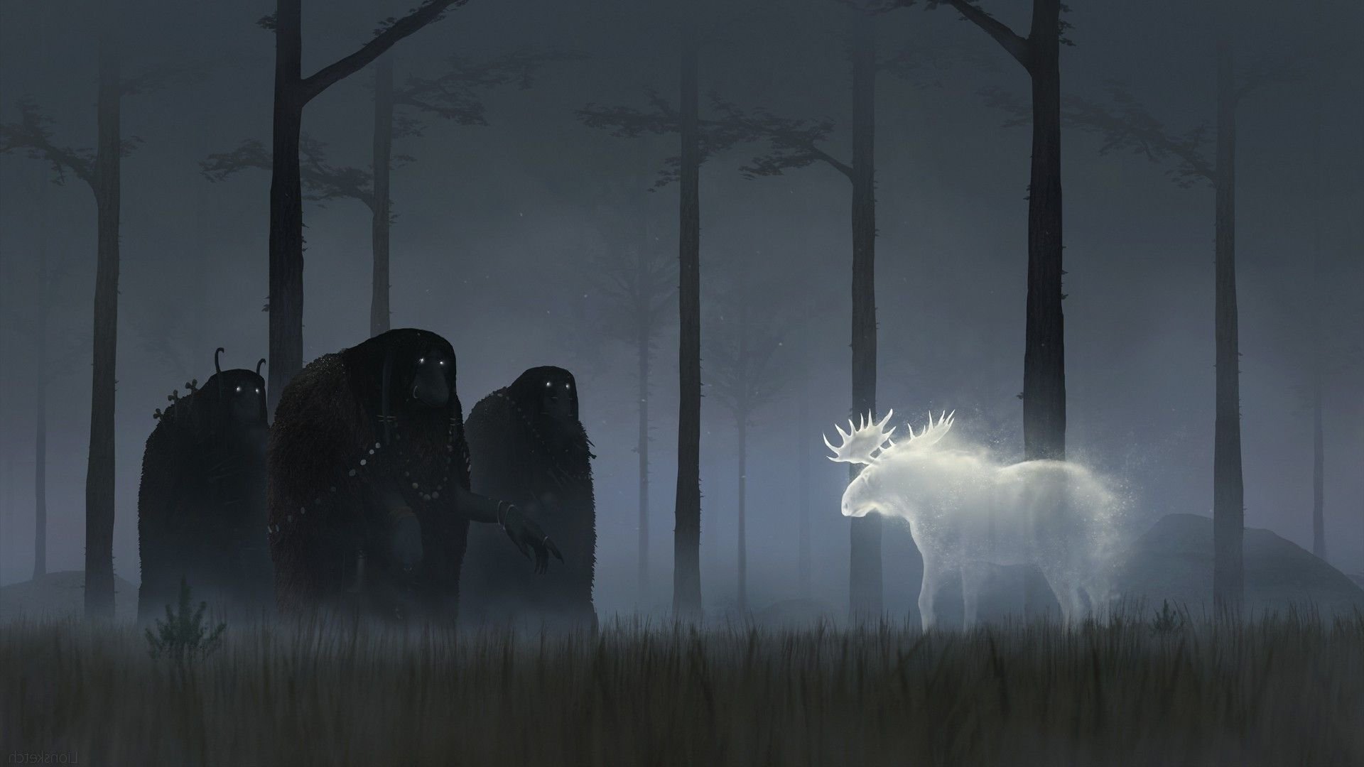 В воздухе стояла мгла из белесоватого. Призрак в тумане. Мистические существа в тумане. Призрачный лес.