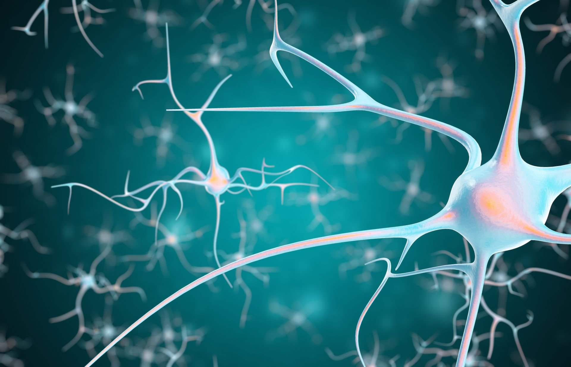 Нейроны голубоватого ядра. Нейрон визуализация на белом фоне. Фон для презентации Нейроны. Нейроны 3d.