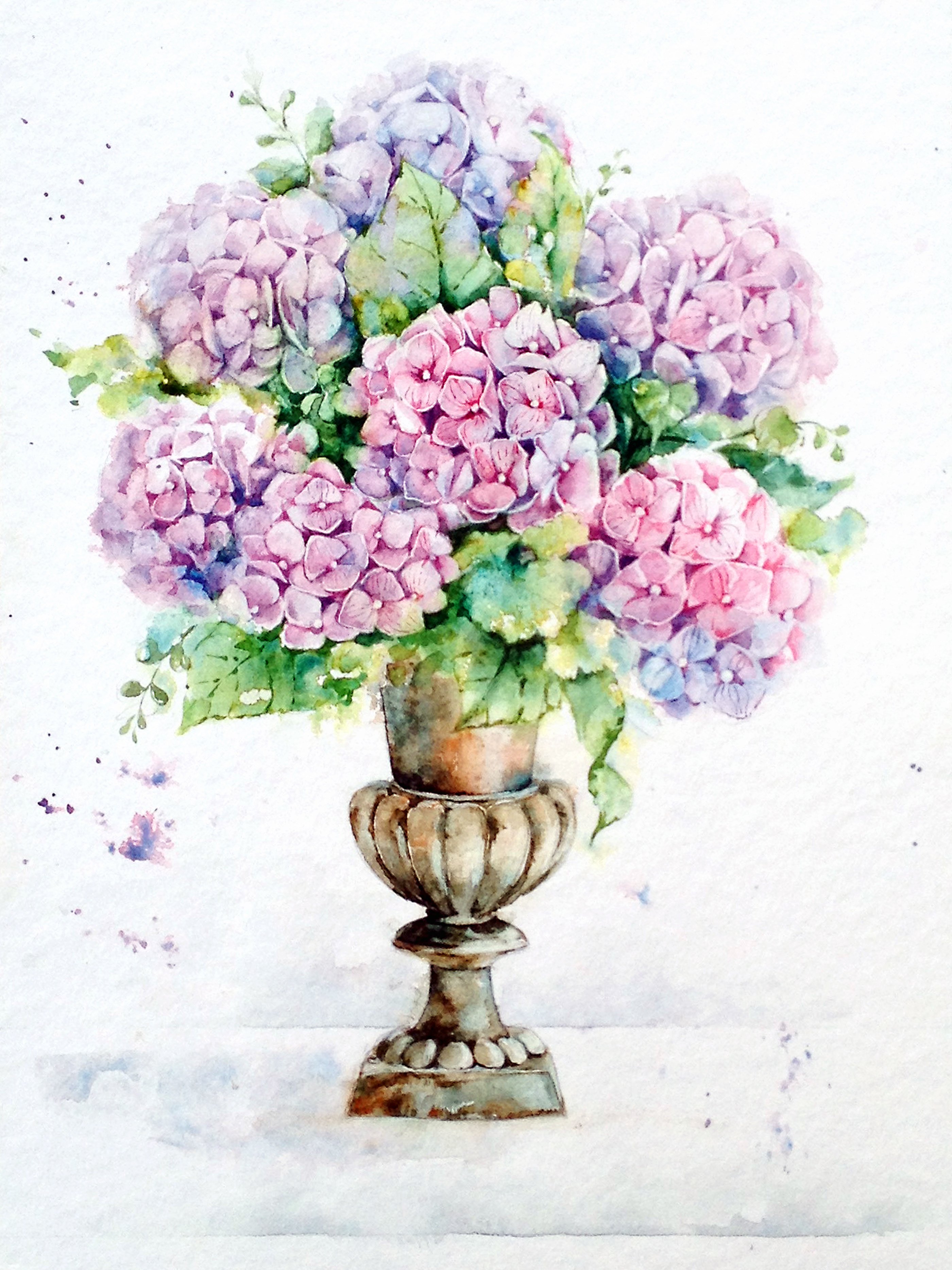 Акварельный букет. Клэр Уэйт Браун акварель цветы. Цветы в вазе акварелью.