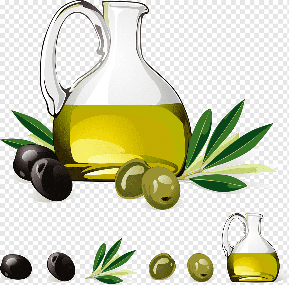 Оливковое масло нарисованное на прозрачном фоне