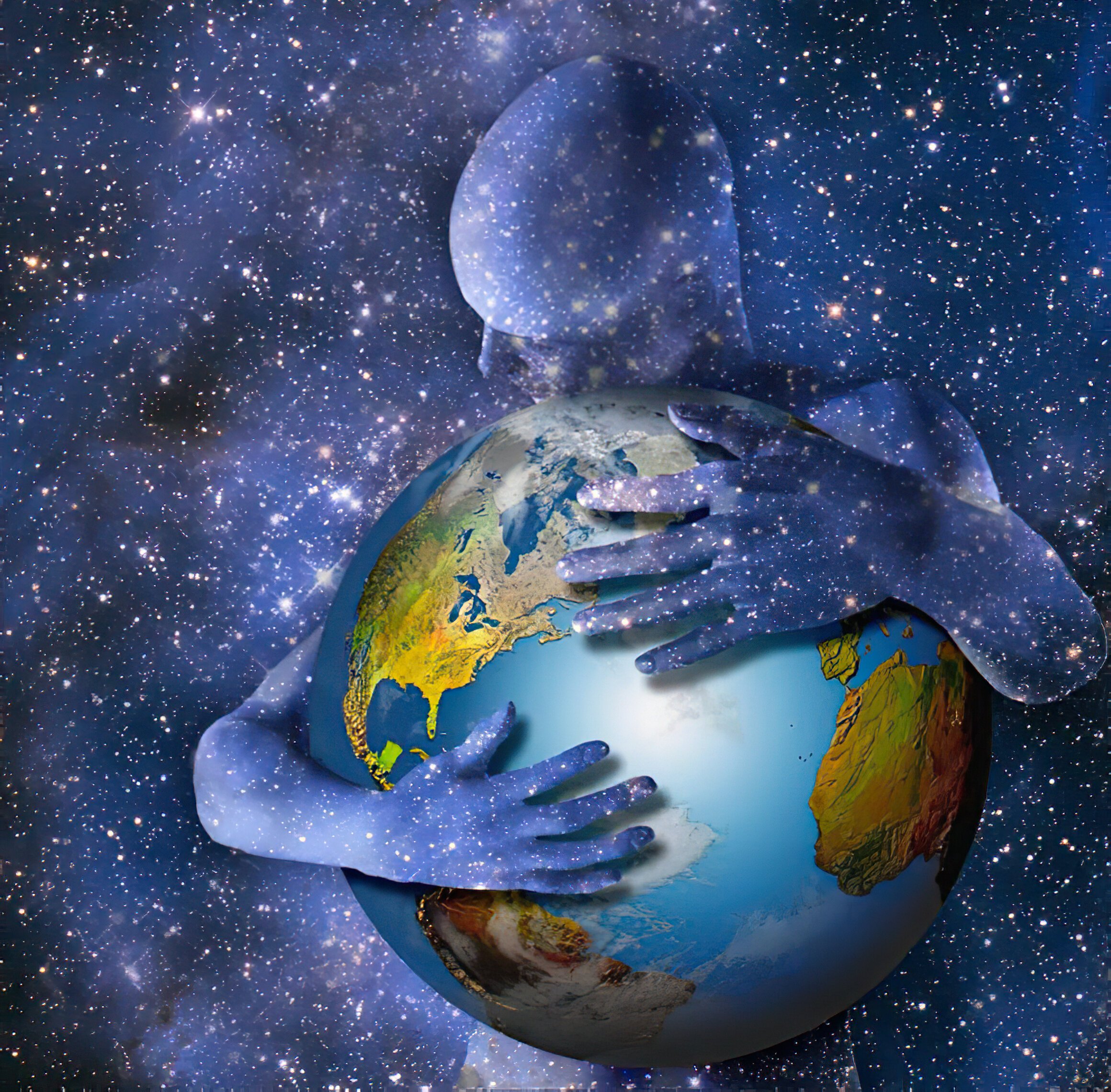 Проявленная вселенная. Планета любви. Обнять земной шар. Обнять землю. Мир Вселенная.