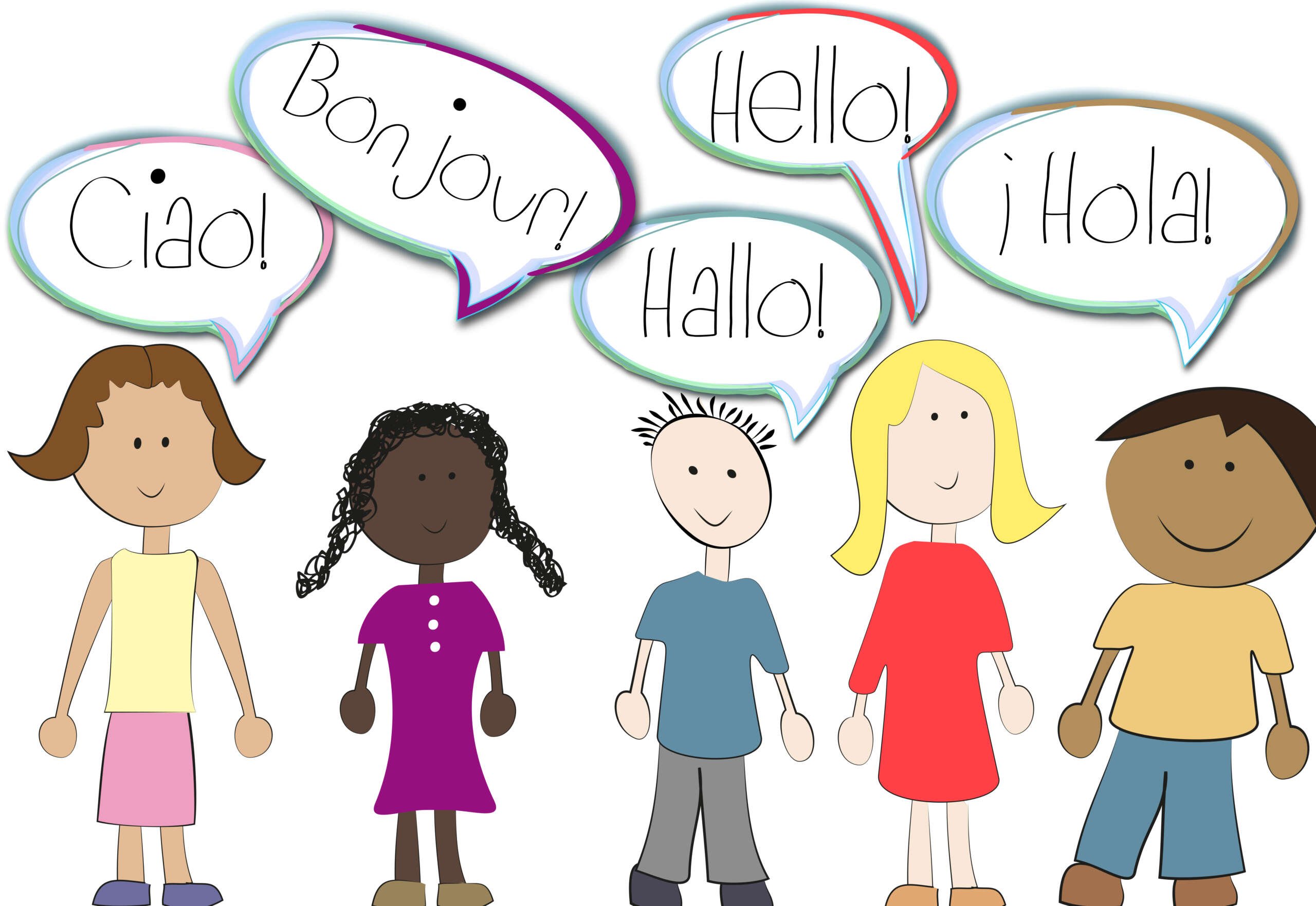 Cartoon learn english. Дети Билингвы. Люди говорящие на разных языках иллюстрация. Люди говорящие на разных языках. Общение на разных языках.