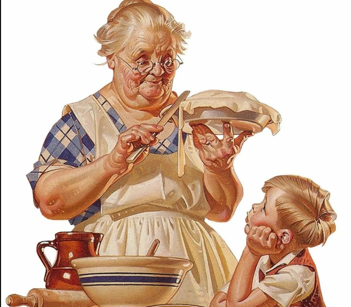 Бари бабушка. Бабушка с внуками иллюстрация. Бабушка и внук.