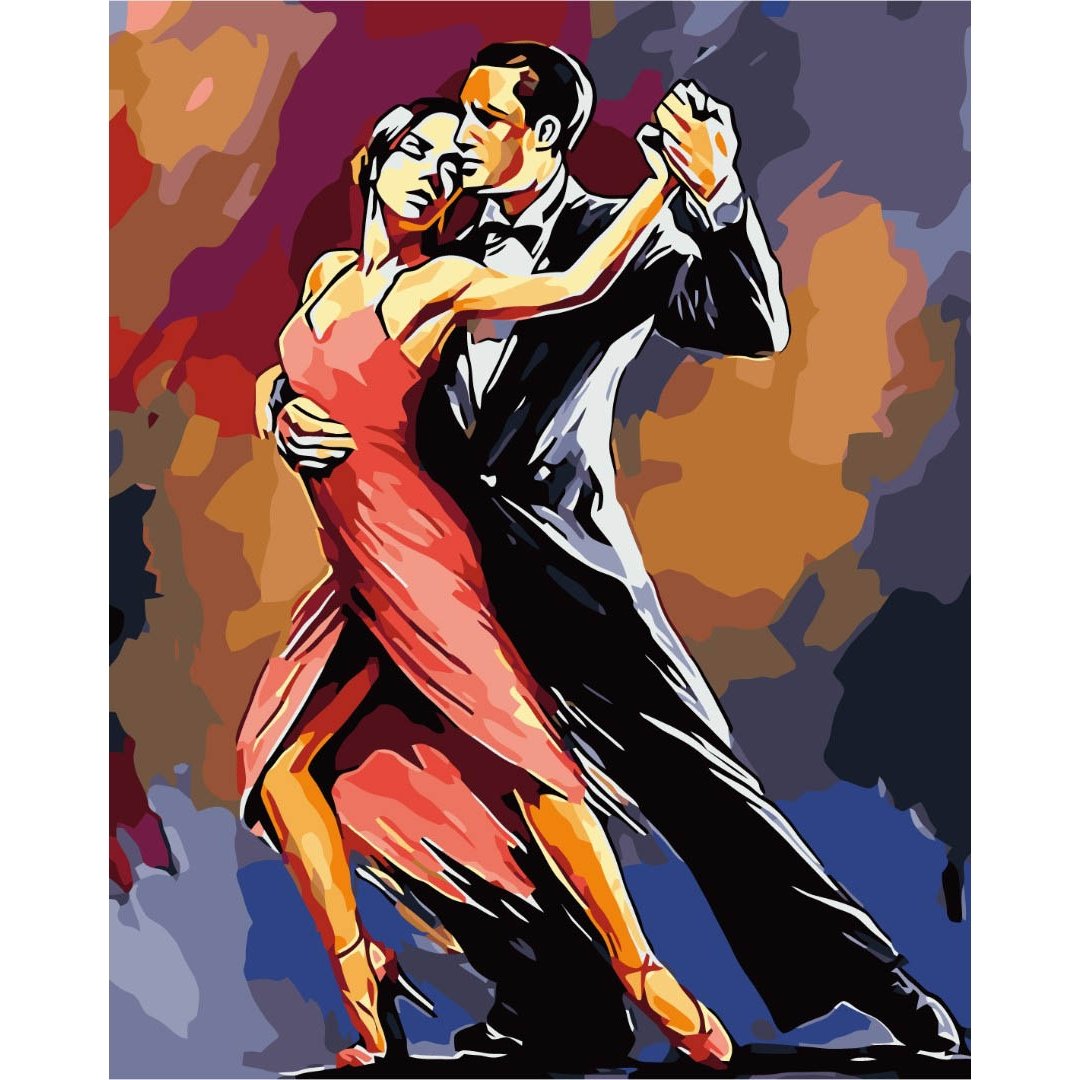 Танцующая пара. Аргентинское танго. Мужчина и женщина живопись. Бальные танцы живопись. Romance dance