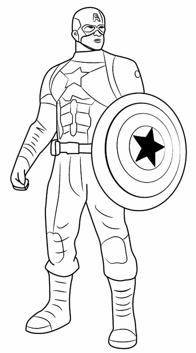 Капитан Америка раскраска