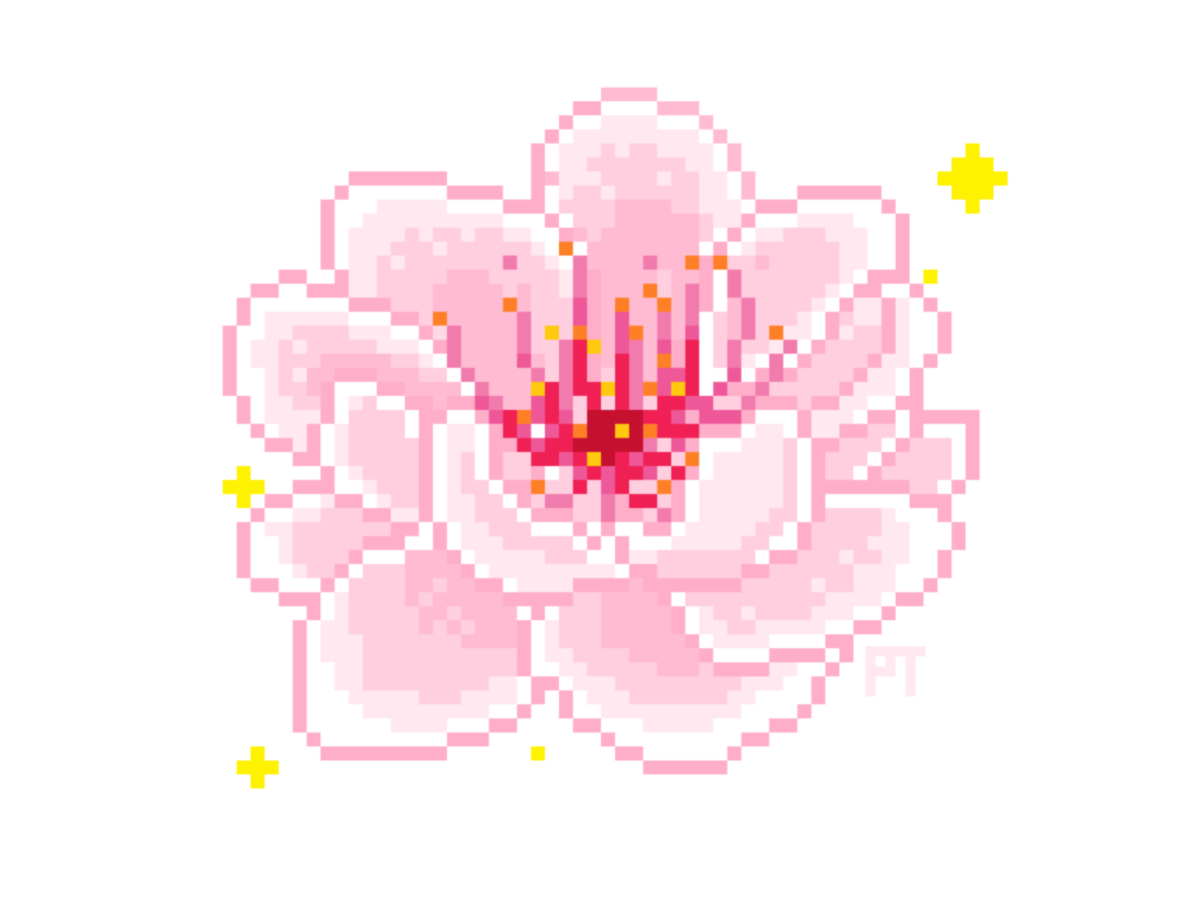 Пиксельные цветы