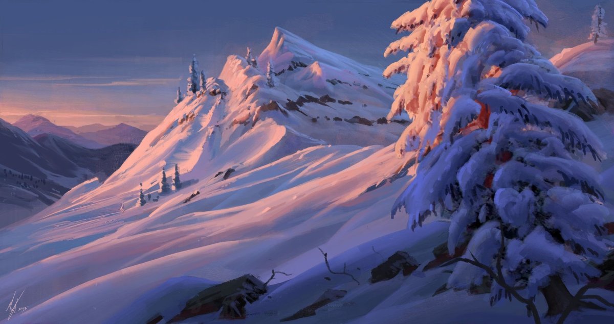 Картинки снежные деревья