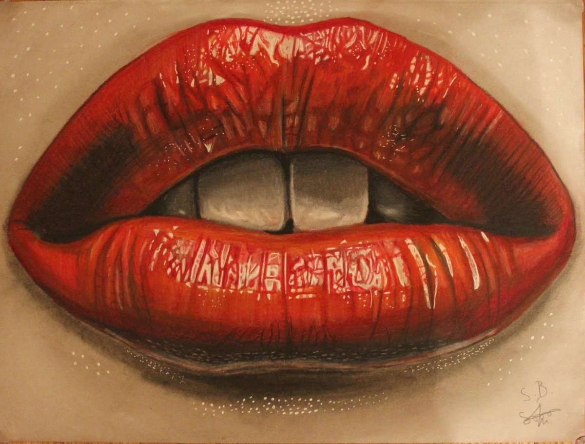 Картинка красные губы - 83 фото