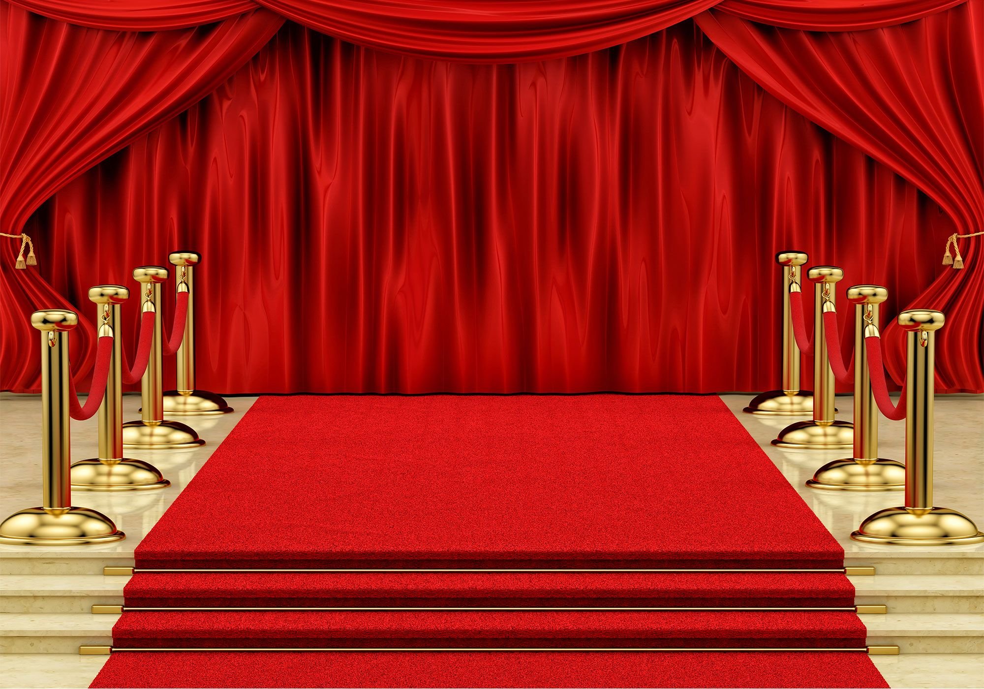 Красный подиум. Красные шторы. Красная ковровая дорожка. Театральный занавес. Красный занавес.