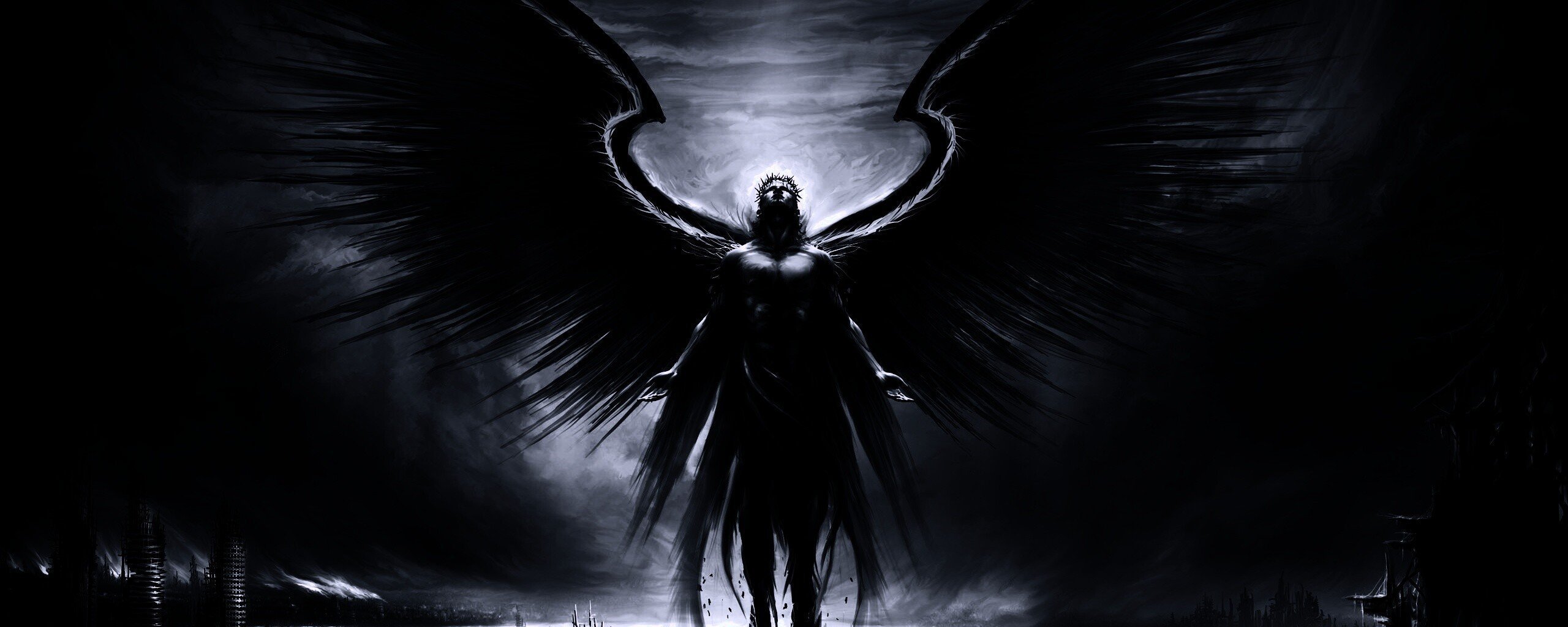 Dark page. Эреб Бог тьмы. Аргус Падший ангел. Черный ангел. Мрачный ангел.