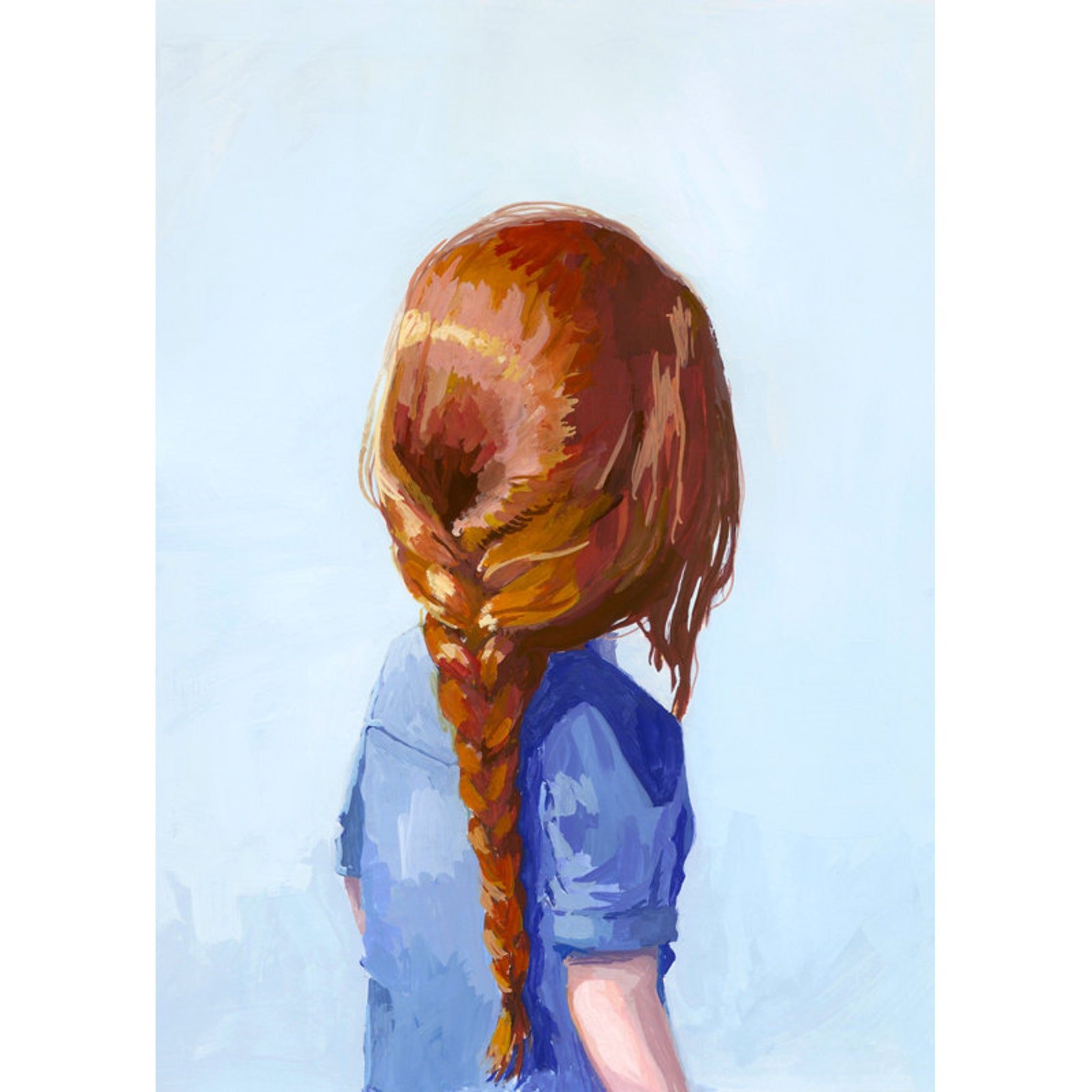 Картинка девушка нарисованная со спины
