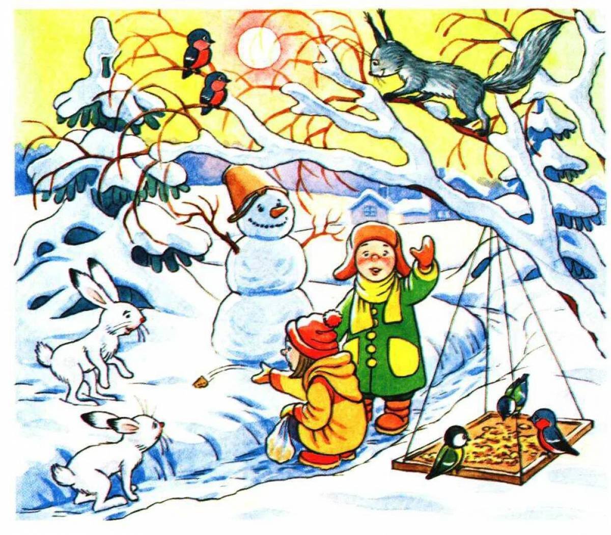 Картинки на тему зима для дошкольников